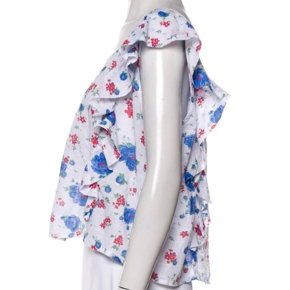 LoveShackFancy Lavinia Cropped Voile Top❤️🤍💙 - Picture 4 of 7